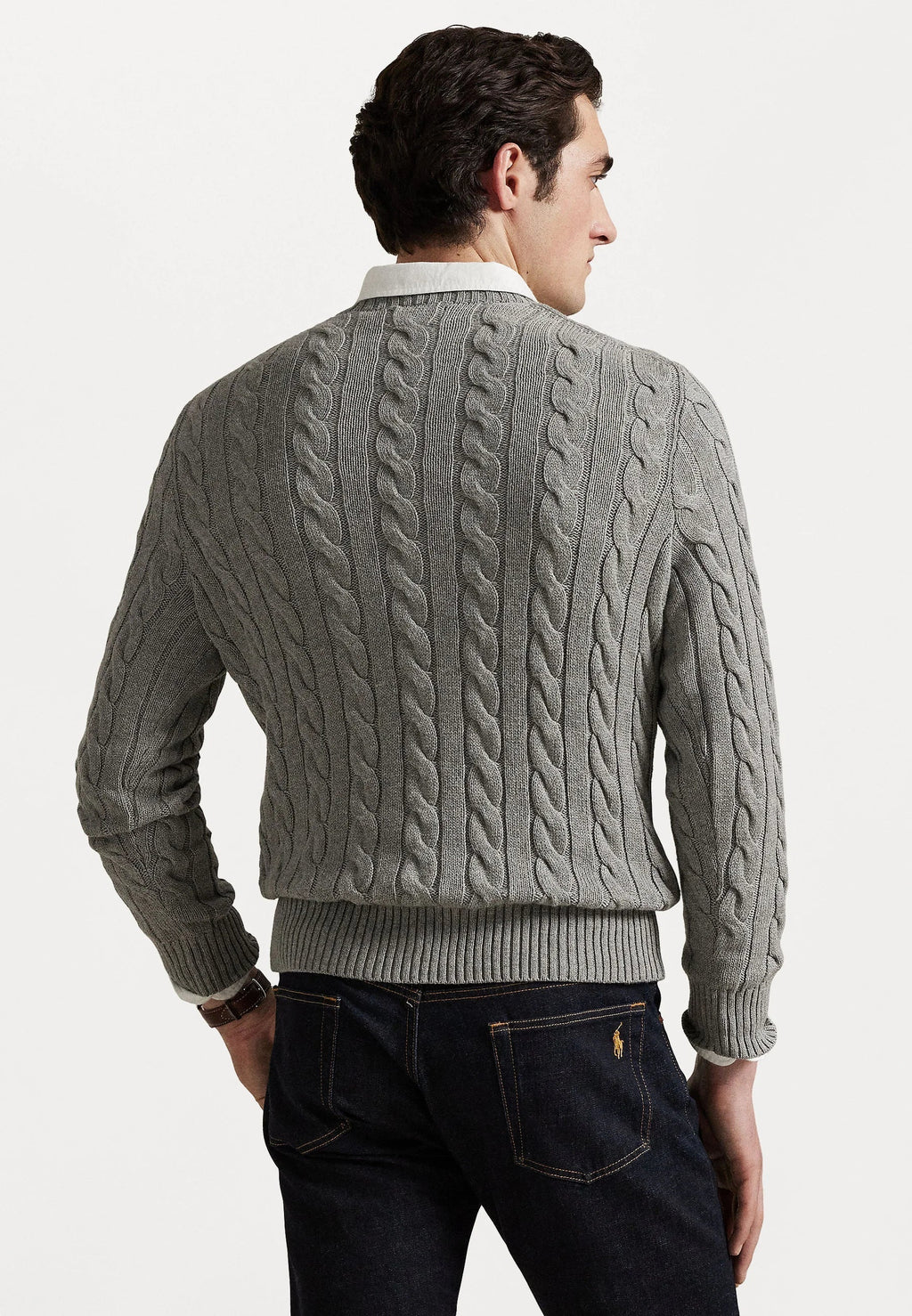 Pull Ralph Lauren En Laine Gris