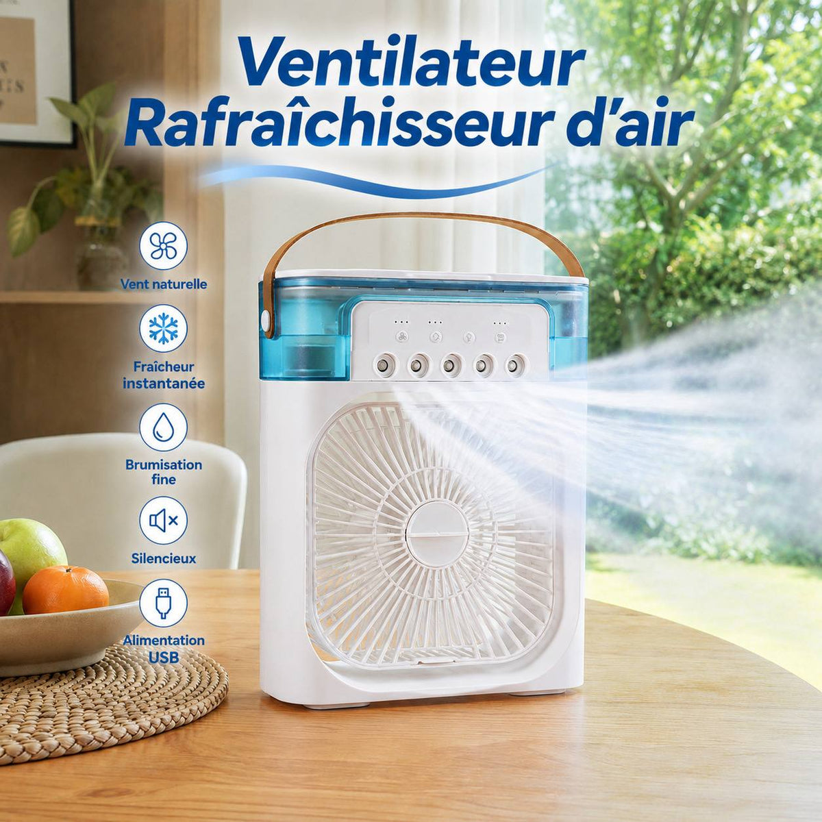 Ventilateur Rafraîchisseur d'air AÉRIS Pro™ 5-en-1